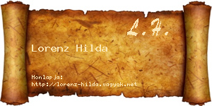 Lorenz Hilda névjegykártya
